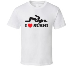 I Heart Sushi White T Shirt