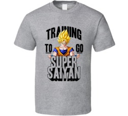 Training To Go Super Saiyan Worn Look T Shirt