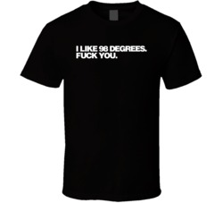 I Like 98 Degrees Black T Shirt