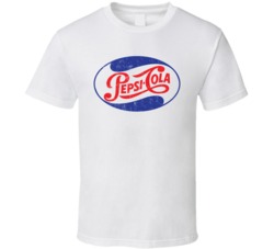 Pepsi Cola Old Logo Worn Look T Shirt