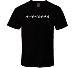 Avengers Friends Parody Black T Shirt