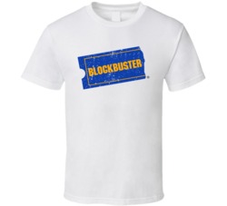 Blockbuster Video Retro Logo Brand Worn Look T Shirt