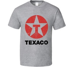 Texaco Fuel Gas Grease Monkey Retro Logo Brand Worn Look T Shirt