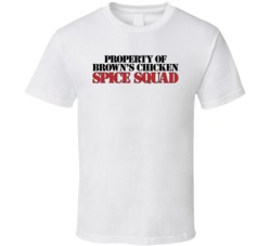 Property Of Brown's Chicken Spice Squad Vintage Retro T Shirt