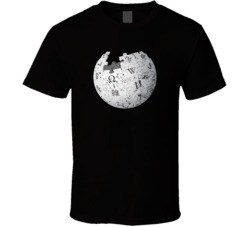 Wikipedia Logo Distressed T Shirt