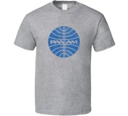 Panam Airlines Pilot Plane Aircraft Spotting Worn Look T Shirt