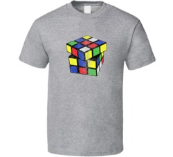 Rubik's Cube Nerd Geek Problem Solver Coding Worn Look T Shirt