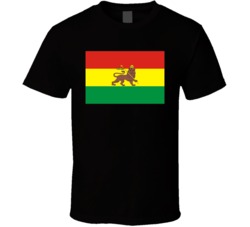Lion Of Judah Ethiopian Flag Haile Selassie T Shirt