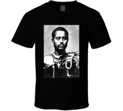 Young Haile Selassie Rastafari Black Emporer Power T Shirt