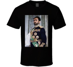 King Haile Selassie Rastafari Rasta Black Emporer Power T Shirt