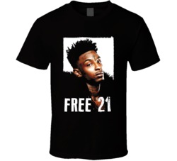 Free 21 Savage Atlanta Rapper Hip Hop Trap Music Fan T Shirt
