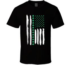 Irish American Shamrock Flag Funny St Patricks Day T Shirt