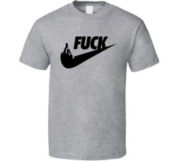 Middle Finger Swoosh T Shirt