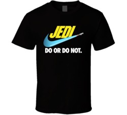 Jedi Do Or Do Not Swoosh Parody Athlete Funny Sports Brand Geek T Shir