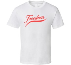 Freedom Red Script Equal Rights Equality T Shirt