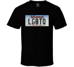 Arkansas Lgbtq State License Plate Worn Look T Shirt T Shirt