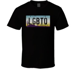 Arizona Lgbtq State License Plate Worn Look T Shirt T Shirt