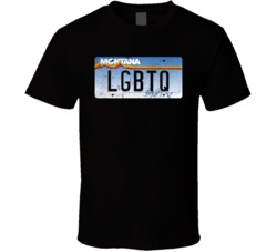 Montana Lgbtq State License Plate Worn Look T Shirt T Shirt