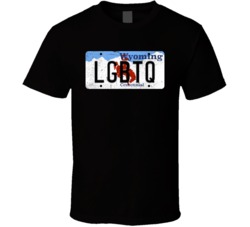 Wyoming Lgbtq State License Plate Worn Look T Shirt T Shirt