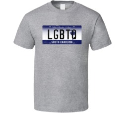 South Carolina Lgbtq State License Plate Worn Look T Shirt T Shirt