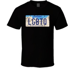 South Dakota Lgbtq State License Plate Worn Look T Shirt T Shirt