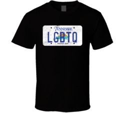 Tennessee Lgbtq State License Plate Worn Look T Shirt T Shirt
