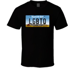 North Dakota Lgbtq State License Plate Worn Look T Shirt T Shirt