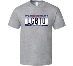 Texas Lgbtq State License Plate Worn Look T Shirt T Shirt