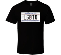 Washington Dc Lgbtq State License Plate Worn Look T Shirt T Shirt