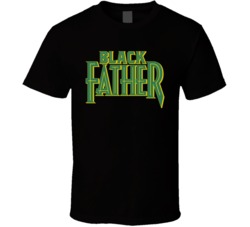 Black Father Panther Proud Dad Father's Day T Shirt