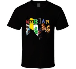 Nubian Legendary Rappers Hip Hop Music Fan Worn Look T Shirt