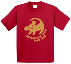 Lion King Remember Who You Are Quote Kids T Shirt