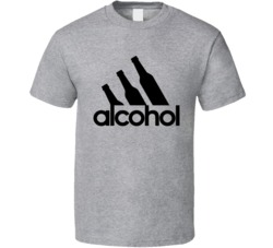 Alcohol Parody Drinking T Shirt Grey T Shirt