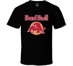 Bad Bull Funny Red Bull Parody Queer Pride Represent T Shirt