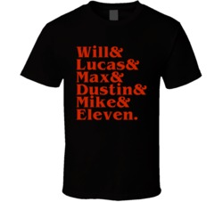 Will Lucas Max Dustin Mike Eleven Stranger Things Kids Name T Shirt