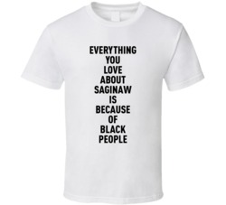 Saginaw Everything You Love About Because Of Black People T Shirt