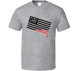 Black Lives Matter Bleeding American Flag T Shirt