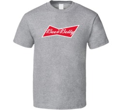 Beer Belly Budweiser Parody Logo T Shirt