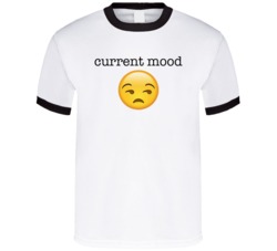 Current Mood Unimpressed Funny Emoji T Shirt