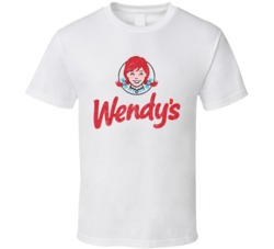 Wendy's Fast Food Restaurant Fan Worn Look T Shirt