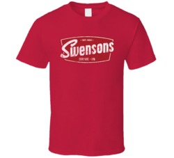 Swenson's Fast Food Restaurant Foodie Food Fan Worn Look T Shirt