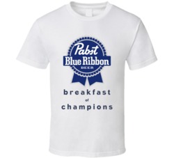 Pabst Blue Ribbon Breakfast Of Champions Funny Beer Fan T Shirt