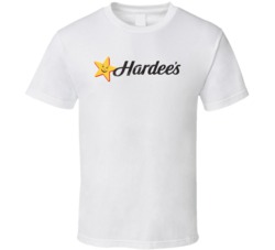 Hardee's Fast Food Restaurant Foodie Food Fan Worn Look T Shirt
