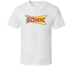 Sonic Fast Food Restaurant Foodie Food Fan Worn Look T Shirt