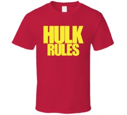 Hulk Rules Logo Professional Wrestling Fan As Seen On T Shirt