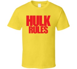 Hulk Rules Professional Wrestling Fan As Seen On T Shirt