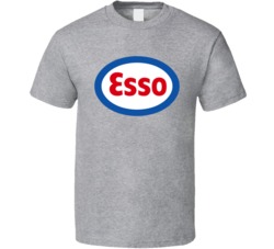Esso Gas Stations Retro Oval Logo Green Book Business T Shirt