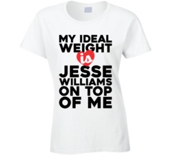 My Ideal Weight Is Jesse Williams On Top Of My Funny Ladies T Shirt
