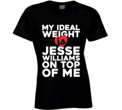 My Ideal Weight Is Jesse Williams On Top Of My Funny Fan Ladies T Shir
