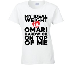 My Ideal Weight Is Omari Hardwick On Top Of My Funny Ladies T Shirt